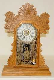 Ingraham Oak “Violet” Kitchen Clock