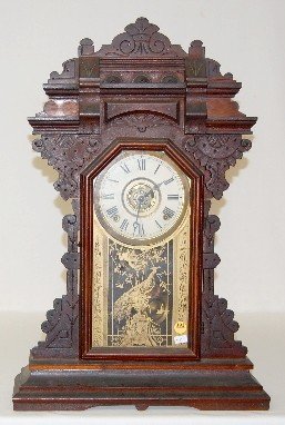 Ingraham Walnut Kitchen Clock