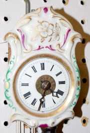Miniature Black Forest China Front Wall Clock