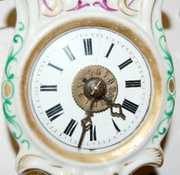 Miniature Black Forest China Front Wall Clock
