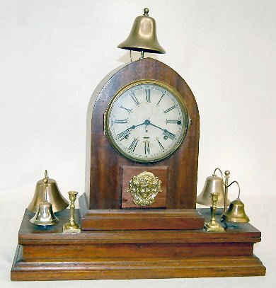 Walnut Sonnerie 5 Bell Striking Shelf Clock