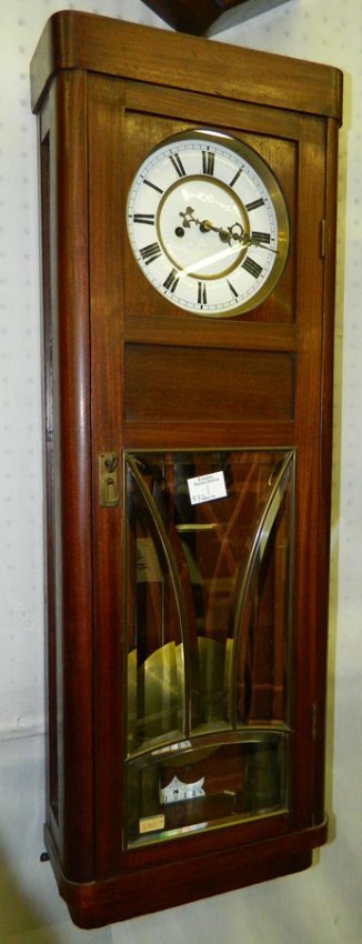 Mahogany Austrian Regulator w/ porcelain dial.