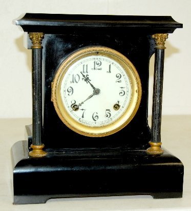 New Haven “Newark” Enameled Iron Case Clock