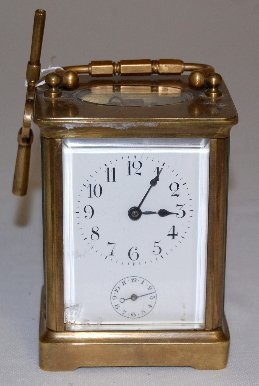 French Carriage Clock with Visible Escapement