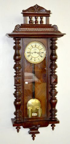 Ornate Carved 2 Weight Wall Clock