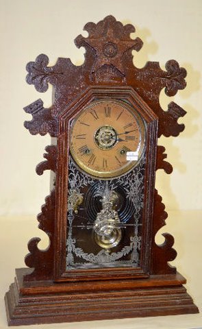 Ansonia Black Walnut “Berkeley” Kitchen Clock