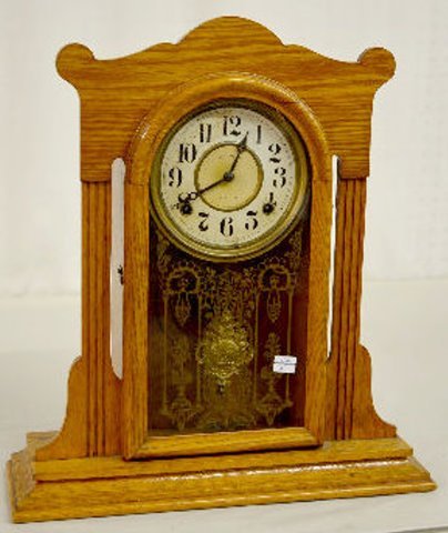 Ingraham Oak Kitchen Clock