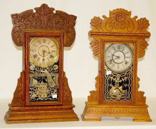 2 Gilbert Oak Kitchen Clocks