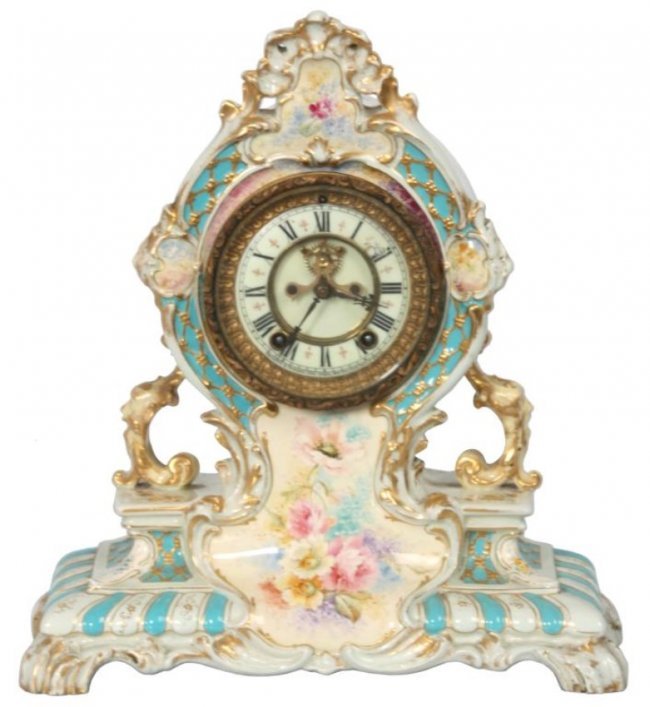 Ansonia Royal Bonn China Clock