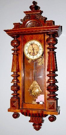German Carved RA Wall Clock