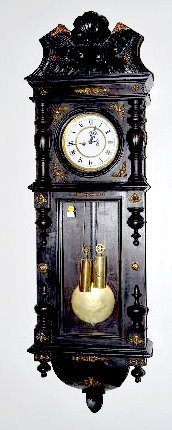German Ebonized 2 Wt. Wall Regulator Clock