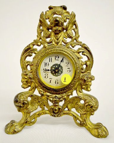 WCMC Cherub Metal Dresser Clock