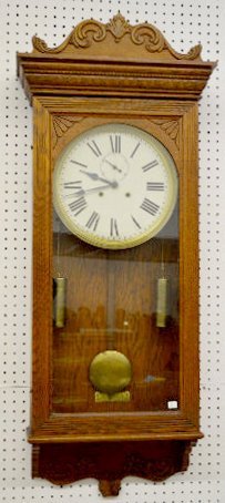 Sessions “Regulator No. 5” 2wt Oak Wall Clock