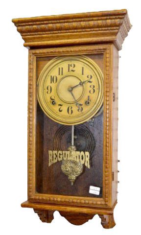 Ingraham Oak 1/4 Store Regulator Clock