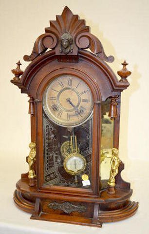Kroeber Walnut “Occidental” Parlor Clock