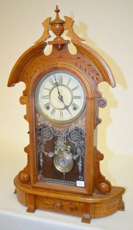 Waterbury “Hecla” Walnut Shelf Clock