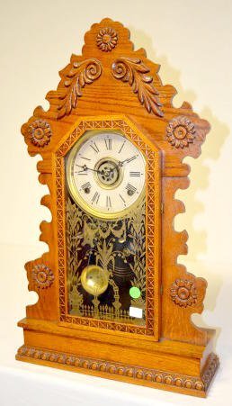 Wm. Gilbert “Citizen” Oak Shelf Clock w/Alarm