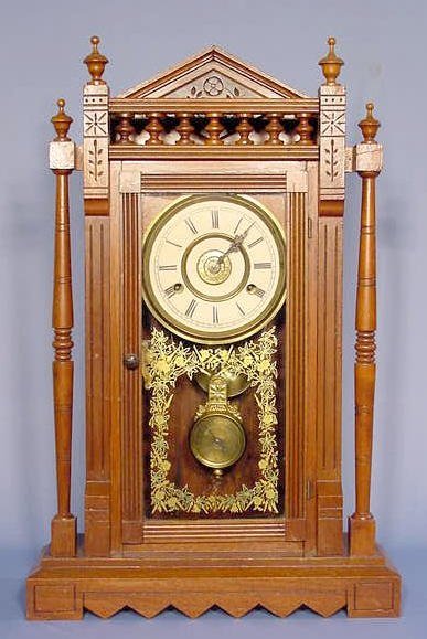 New Haven Vistula Black Walnut Parlor Clock