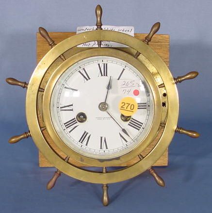 Waterbury Ships Wheel Clock NR