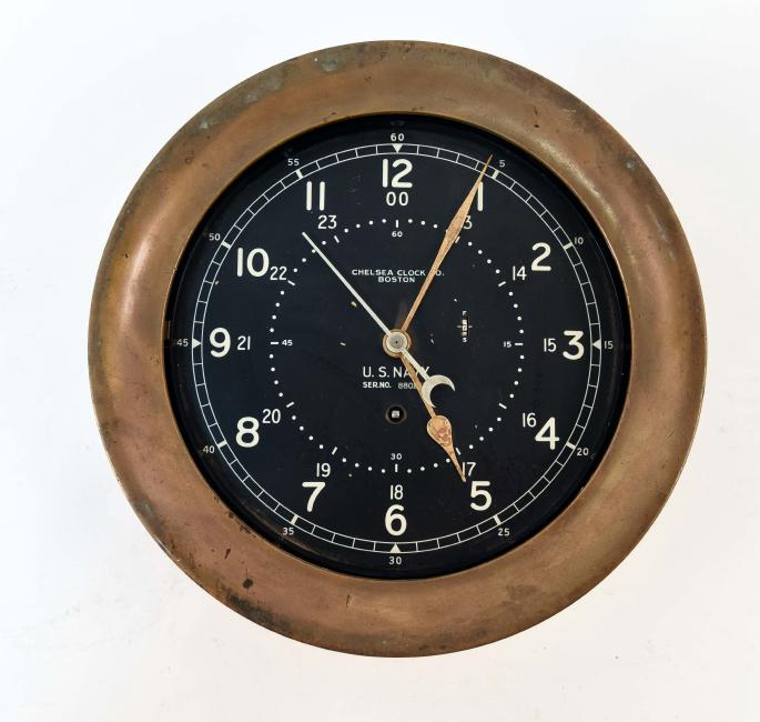 CHELSEA WWII US NAVY 8″ SHIPS CLOCK