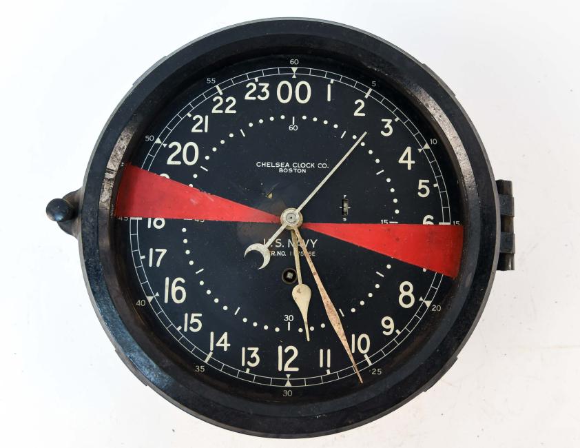 CHELSEA WWII US NAVY 8″ SHIPS CLOCK