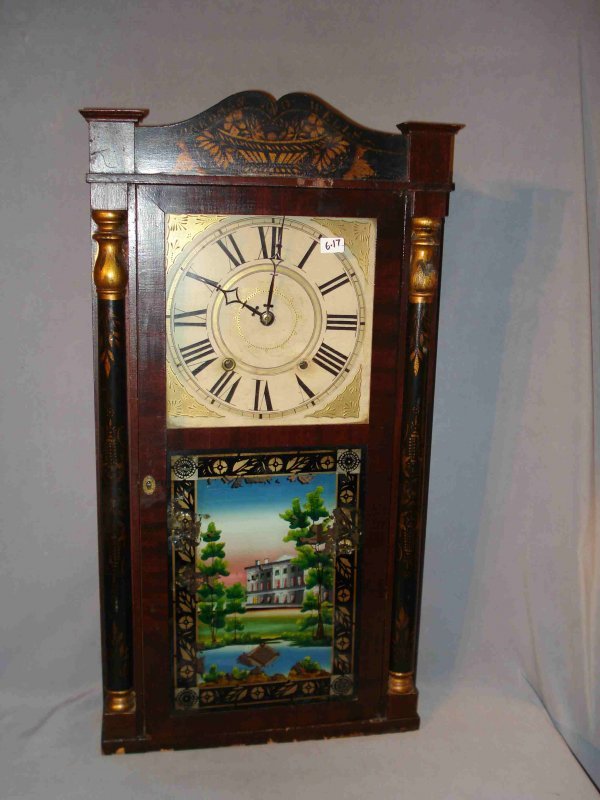 Stencil Decorated Shelf Clock