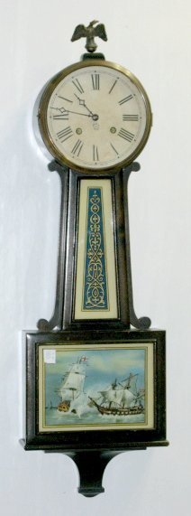 New Haven 8 Day Time & Strike Banjo Clock