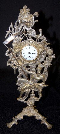 Silver Plated “Old Father Time” Novelty Clock