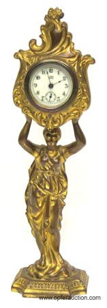 JENNINGS BROS. ART NOUVEAU CLOCK