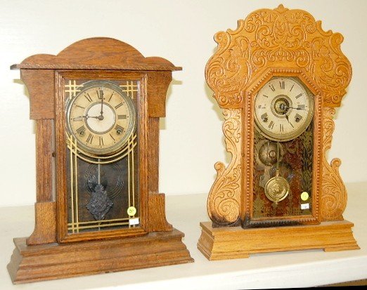 Seth Thomas & Sessions Oak Kitchen Clocks