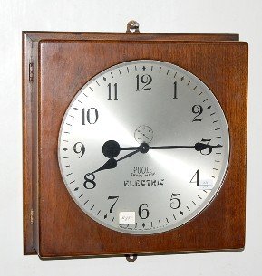 Poole Electric Square Hanging Gallery Clock