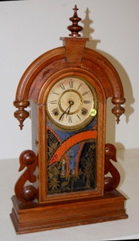Ansonia Black Walnut “Parisian” Parlor Clock
