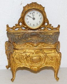 Jennings Brothers Jewelry Box Dresser Clock