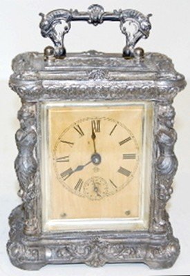 Ornate Ansonia “Comet” Carriage Clock W/ Ladies