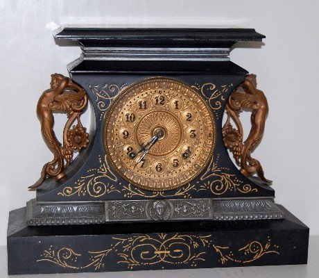 Ansonia “Rosiland” Iron Case Mantel Clock