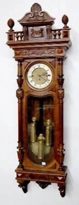 Carved & Engraved 3 Weight Vienna Regulator Clock