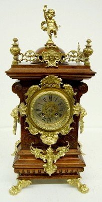 Lenzkirch Cabinet Clock W/ Cherub & Angel