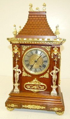 Lenzkirch Cabinet Clock W/ Knights & Fancy Trim
