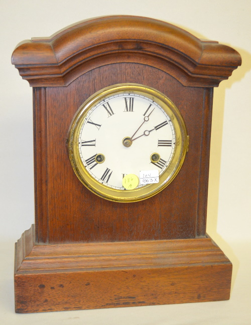 Antique George B. Owen Arch Top Walnut Shelf Clock