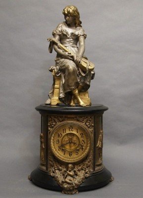 Ansonia Figural Iron clock