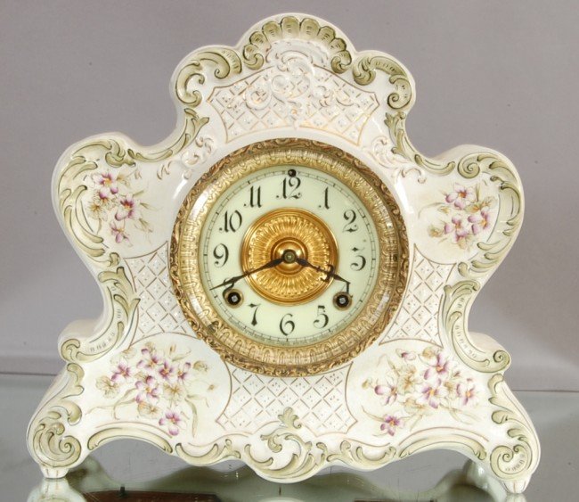 Ansonia Dresden China Clock