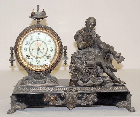 Ansonia “Macbeth” Seated Statue Clock