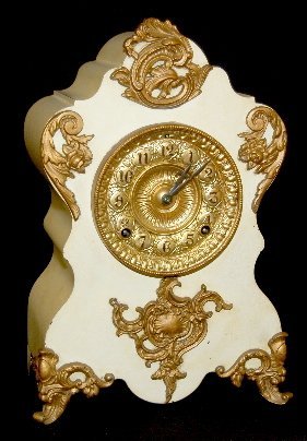 Ornate Ansonia Iron Mantel Clock