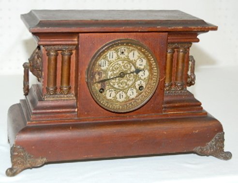 Antique Mantel Clock w/ Fancy Dial