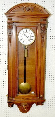 Carved 1 Weight Vienna Regulator Clock