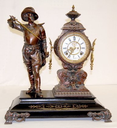 Ansonia Don Juan Antique Statue Clock