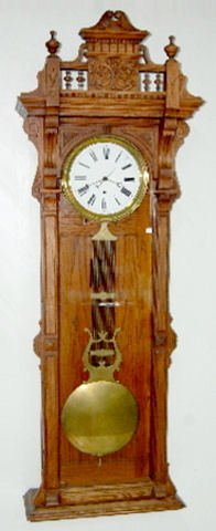 Oak Pin Wheel Jewelers Regulator Clock