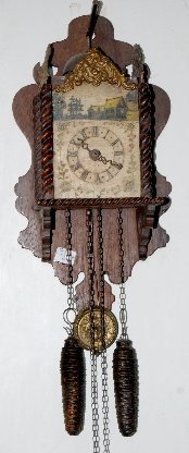 Miniature Dutch Bell Striking Wall Clock