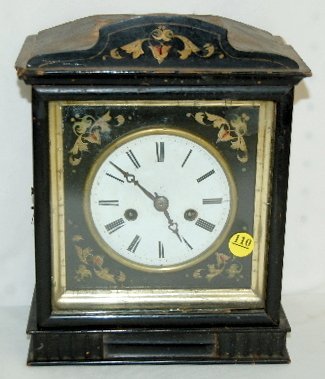 Ebonized Black Forest Antique Wall Clock