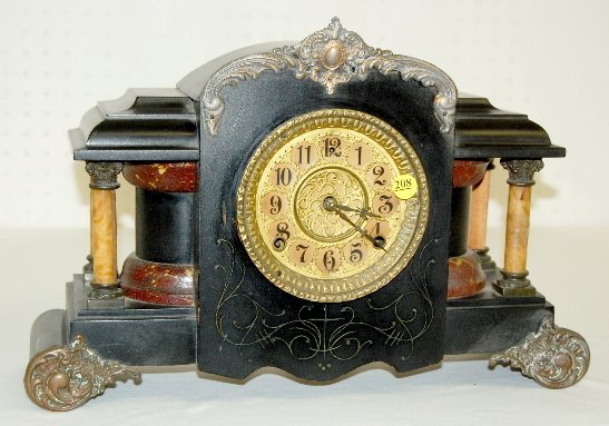 Gilbert Fancy 4 Post Mantel Clock